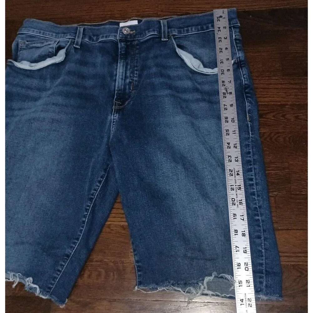 Hudson Zane Jean Shorts Mens 38x10 Stretch Cotton Blend Denim Cutoff Distressed